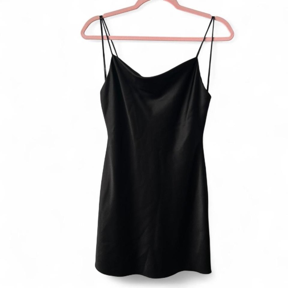 Alice and Olivia classics black slip dress